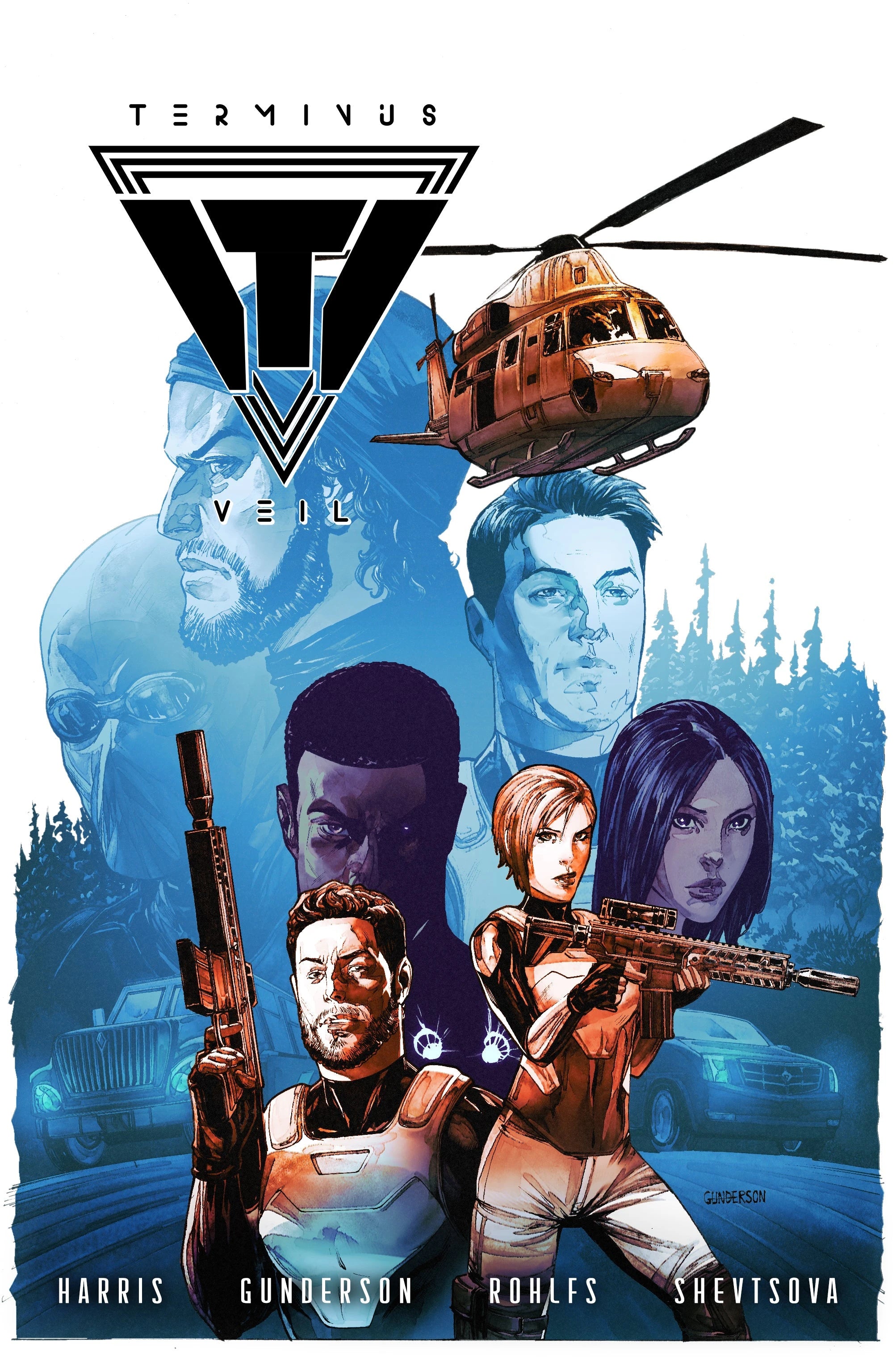 Terminus Veil Issue #1 — Official cover art featuring Dash and the team